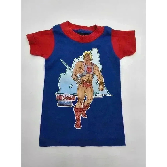 Vintage 1983 Top Half By Tropix Boy's Size 2 Heman Masters of the Universe Shirt - Picture 1 of 6